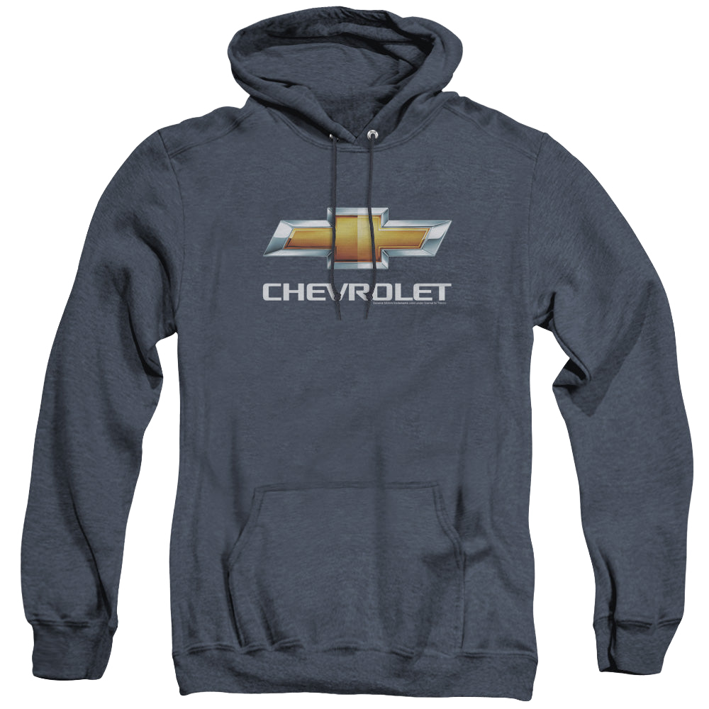 Chevrolet Chevy Bowtie Stacked - Heather Pullover Hoodie Heather Pullover Hoodie Chevrolet