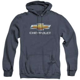 Chevrolet Chevy Bowtie Stacked - Heather Pullover Hoodie Heather Pullover Hoodie Chevrolet