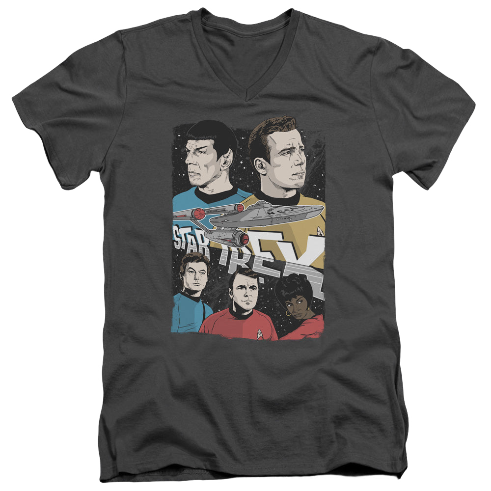 Star Trek The Original Series Illustrated Crew - Men's V-Neck T-Shirt Men's V-Neck T-Shirt Star Trek The Original Series