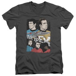 Star Trek The Original Series Illustrated Crew - Men's V-Neck T-Shirt Men's V-Neck T-Shirt Star Trek The Original Series