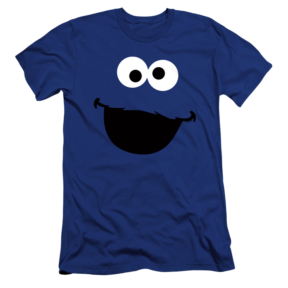 Sesame Street Cookie Monster Face - Men's Premium Slim Fit T-Shirt