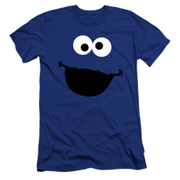 Sesame Street Cookie Monster Face - Men's Premium Slim Fit T-Shirt