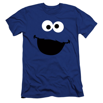 Sesame Street Cookie Monster Face - Men's Premium Slim Fit T-Shirt