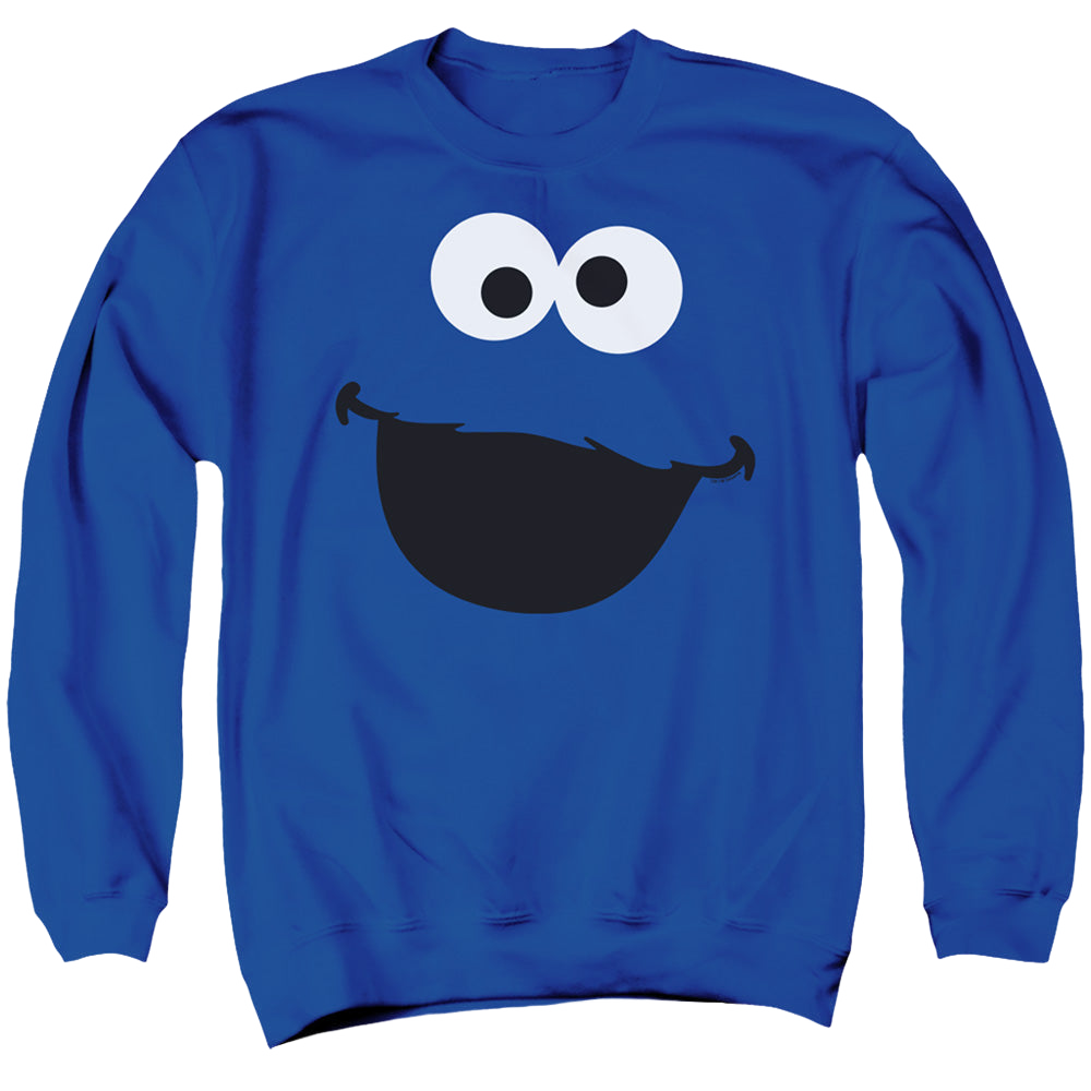 Sesame Street Cookie Monster Face - Men's Crewneck Sweatshirt