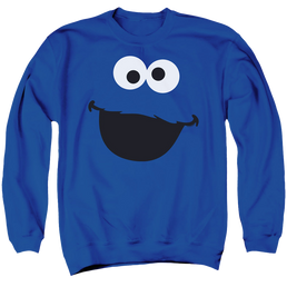 Sesame Street Cookie Monster Face - Men's Crewneck Sweatshirt