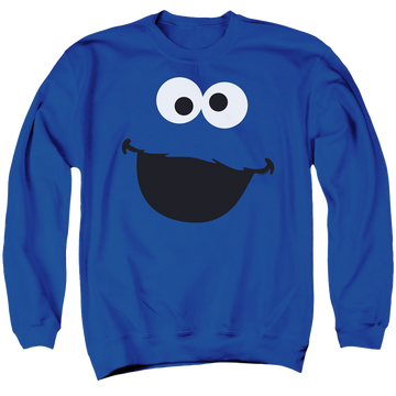 Sesame Street Cookie Monster Face - Men's Crewneck Sweatshirt