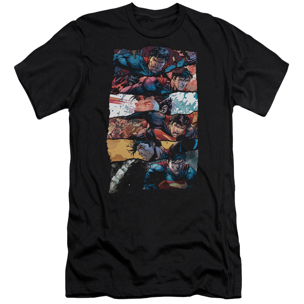 Superman Torn Collage - Men's Premium Slim Fit T-Shirt