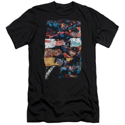 Superman Torn Collage - Men's Premium Slim Fit T-Shirt