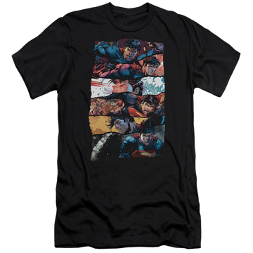 Superman Torn Collage - Men's Premium Slim Fit T-Shirt
