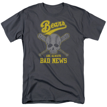 Charcoal men's regular fit t-shirt with The Bad News Bears Always Bad News graphic