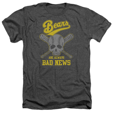 Charcoal men's heather t-shirt with The Bad News Bears Always Bad News graphic
