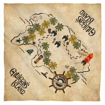 Gilligan's Island Map bandana