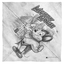 Mighty Mouse Sketch - Bandana Bandanas Mighty Mouse   