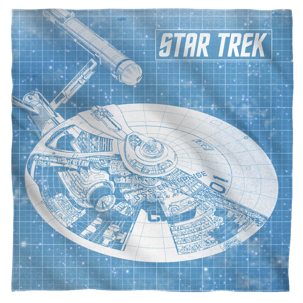 Star Trek The Original Series Enterprise Blueprint - Bandana Bandanas Star Trek   