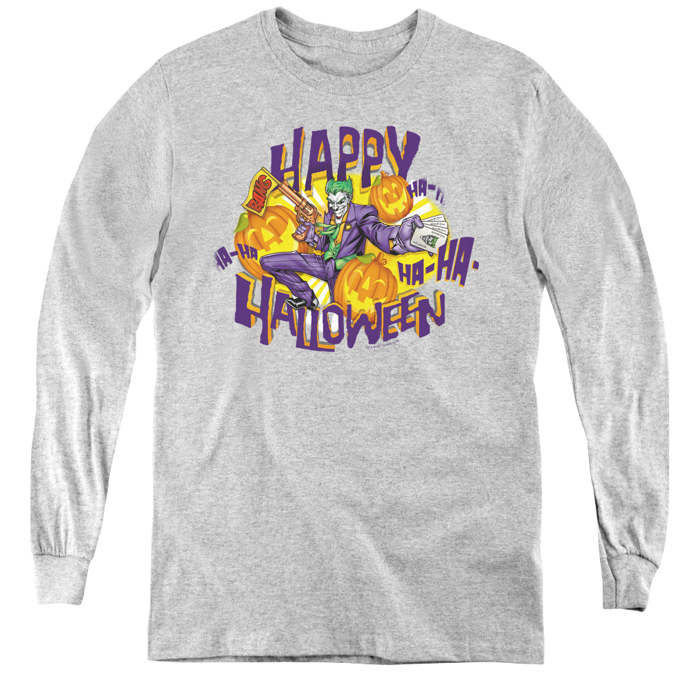 DC Batman Ha Ha Halloween - Youth Long Sleeve T-Shirt Youth Long Sleeve T-Shirt Batman   