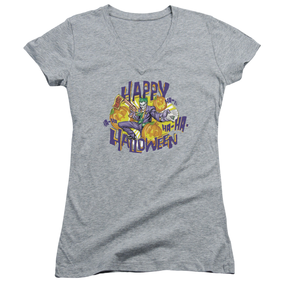 DC Batman Ha Ha Halloween - Juniors V-Neck T-Shirt Juniors V-Neck T-Shirt Batman   