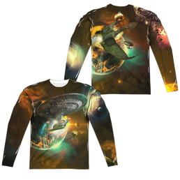 Star Trek The Next Generation Battle Ships (Front/Back Print) - Men's All-Over Print Long Sleeve Men's All-Over Print Long Sleeve Star Trek The Next Generation   
