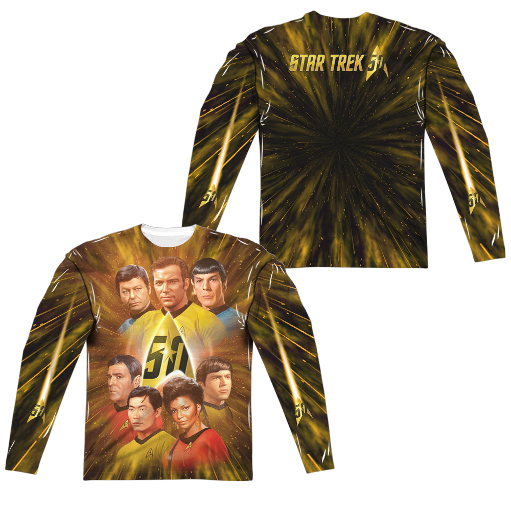 Star Trek The Original Series 50Th Anniversary Crew (Front/Back Print) - Men's All-Over Print Long Sleeve Men's All-Over Print Long Sleeve Star Trek The Original Series   