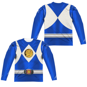 Mighty Morphin Power Rangers Blue Ranger Emblem men's all-over print long sleeve