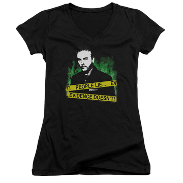 CSI People Lie - Juniors V-Neck T-Shirt Juniors V-Neck T-Shirt CSI