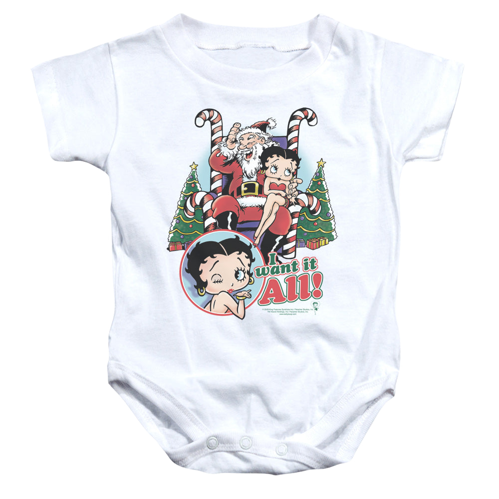Betty Boop I Want It All - Baby Bodysuit Baby Bodysuit Betty Boop