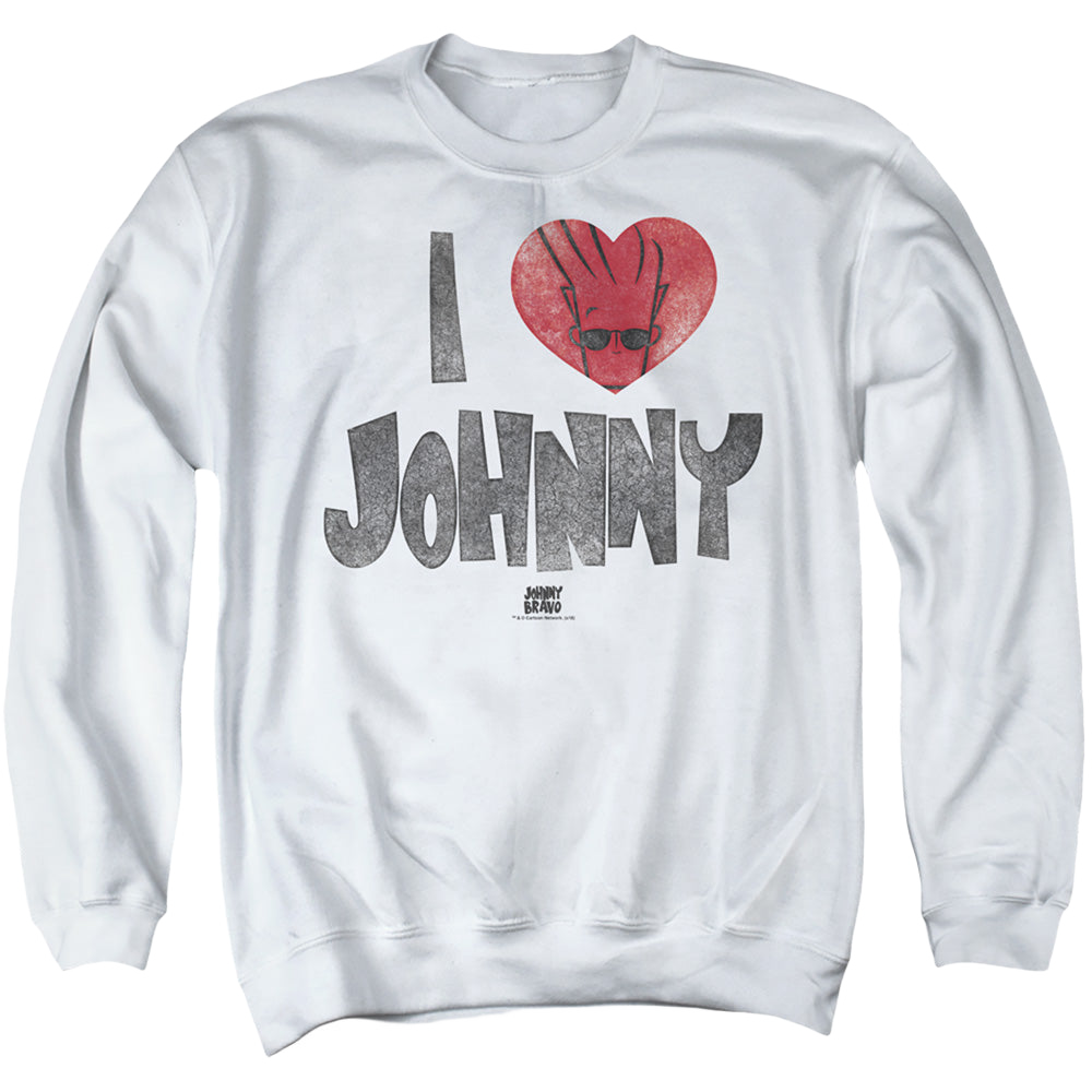Johnny Bravo I Heart Johnny - Men's Crewneck Sweatshirt Men's Crewneck Sweatshirt Johnny Bravo
