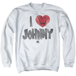 Johnny Bravo I Heart Johnny - Men's Crewneck Sweatshirt Men's Crewneck Sweatshirt Johnny Bravo