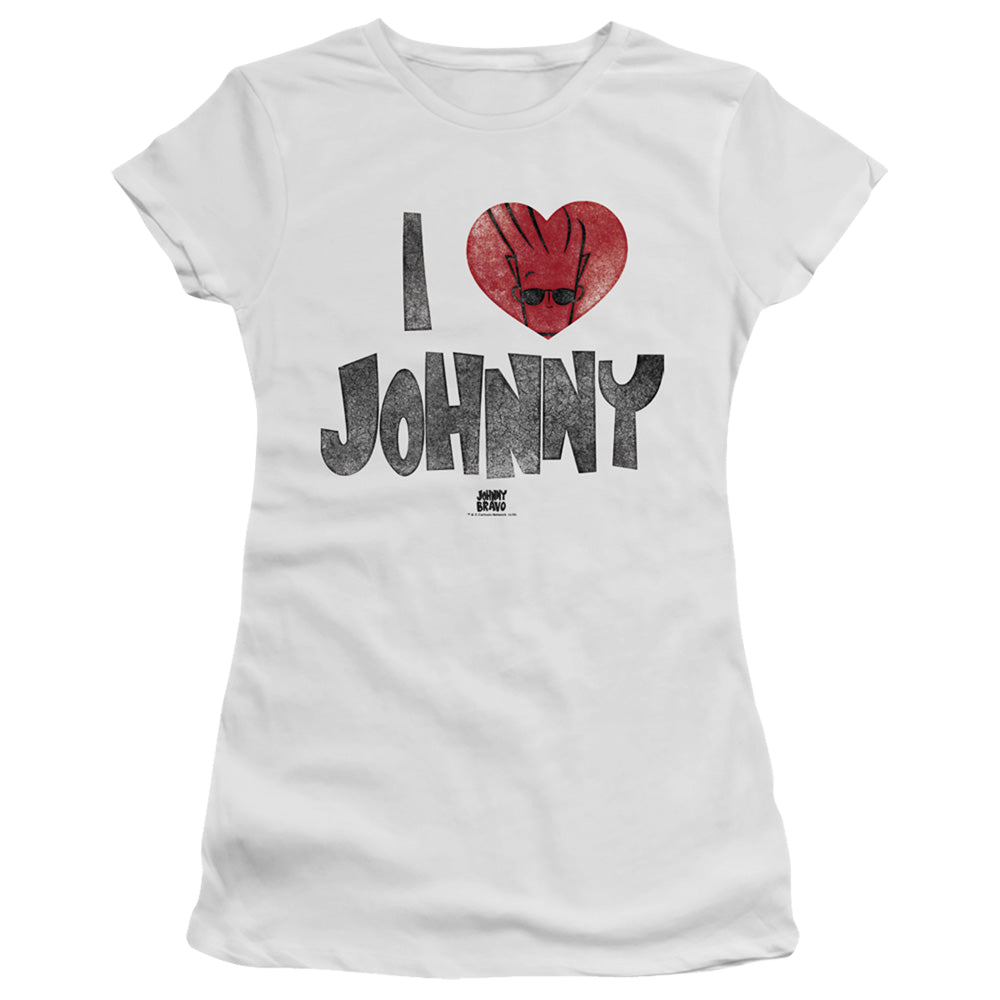 Johnny Bravo I Heart Johnny - Juniors T-Shirt Juniors T-Shirt Johnny Bravo