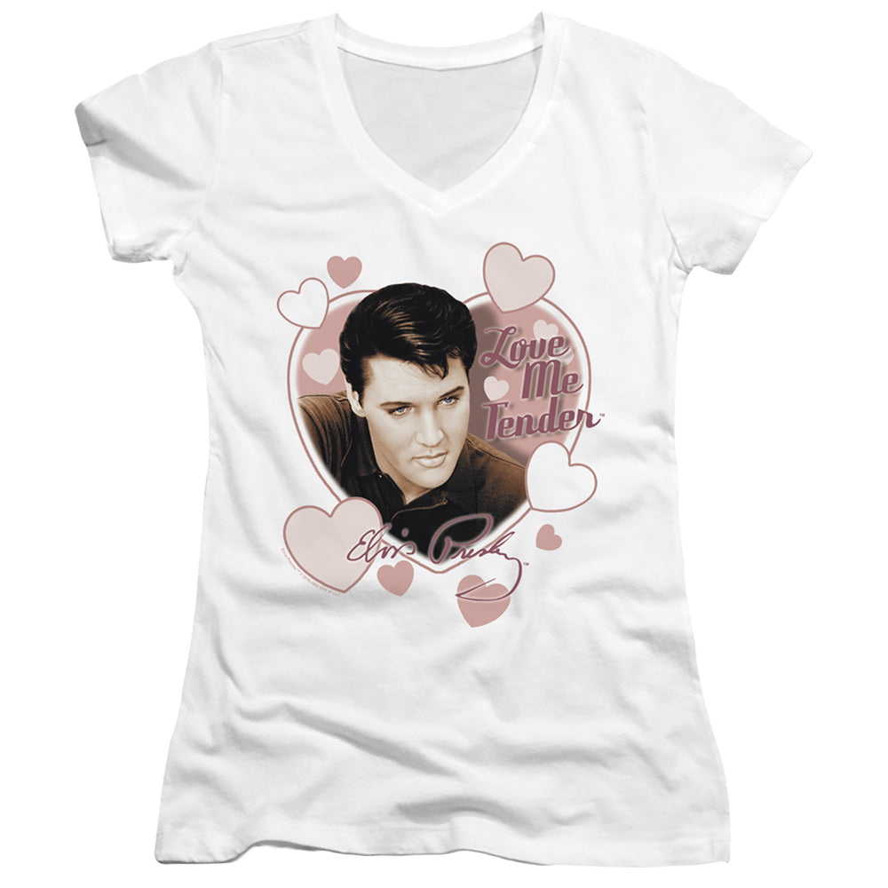 Elvis Presley Love Me Tender - Juniors V-Neck T-Shirt Juniors V-Neck T-Shirt Elvis Presley