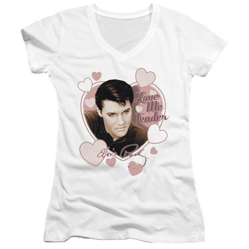 Elvis Presley Love Me Tender - Juniors V-Neck T-Shirt Juniors V-Neck T-Shirt Elvis Presley