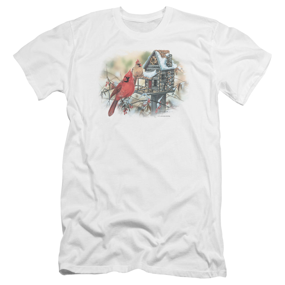 Wild Wings Cardinals Rustic Retreat - Men's Premium Slim Fit T-Shirt Men's Premium Slim Fit T-Shirt Wild Wings