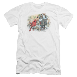 Wild Wings Cardinals Rustic Retreat - Men's Premium Slim Fit T-Shirt Men's Premium Slim Fit T-Shirt Wild Wings