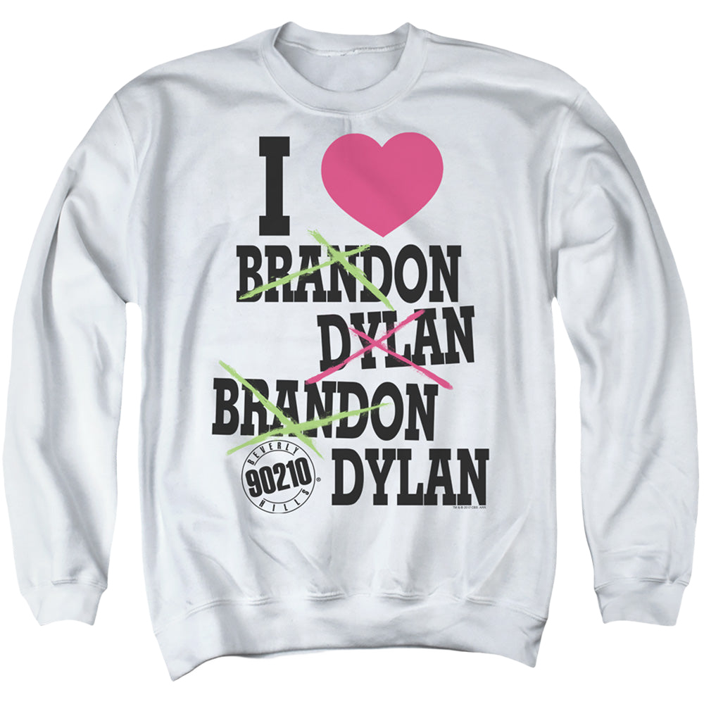 Beverly Hills 90210 I Heart 90210 - Men's Crewneck Sweatshirt Men's Crewneck Sweatshirt Beverly Hills 90210