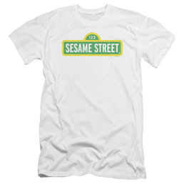 Sesame Street Logo - Men's Premium Slim Fit T-Shirt Men's Premium Slim Fit T-Shirt Sesame Street