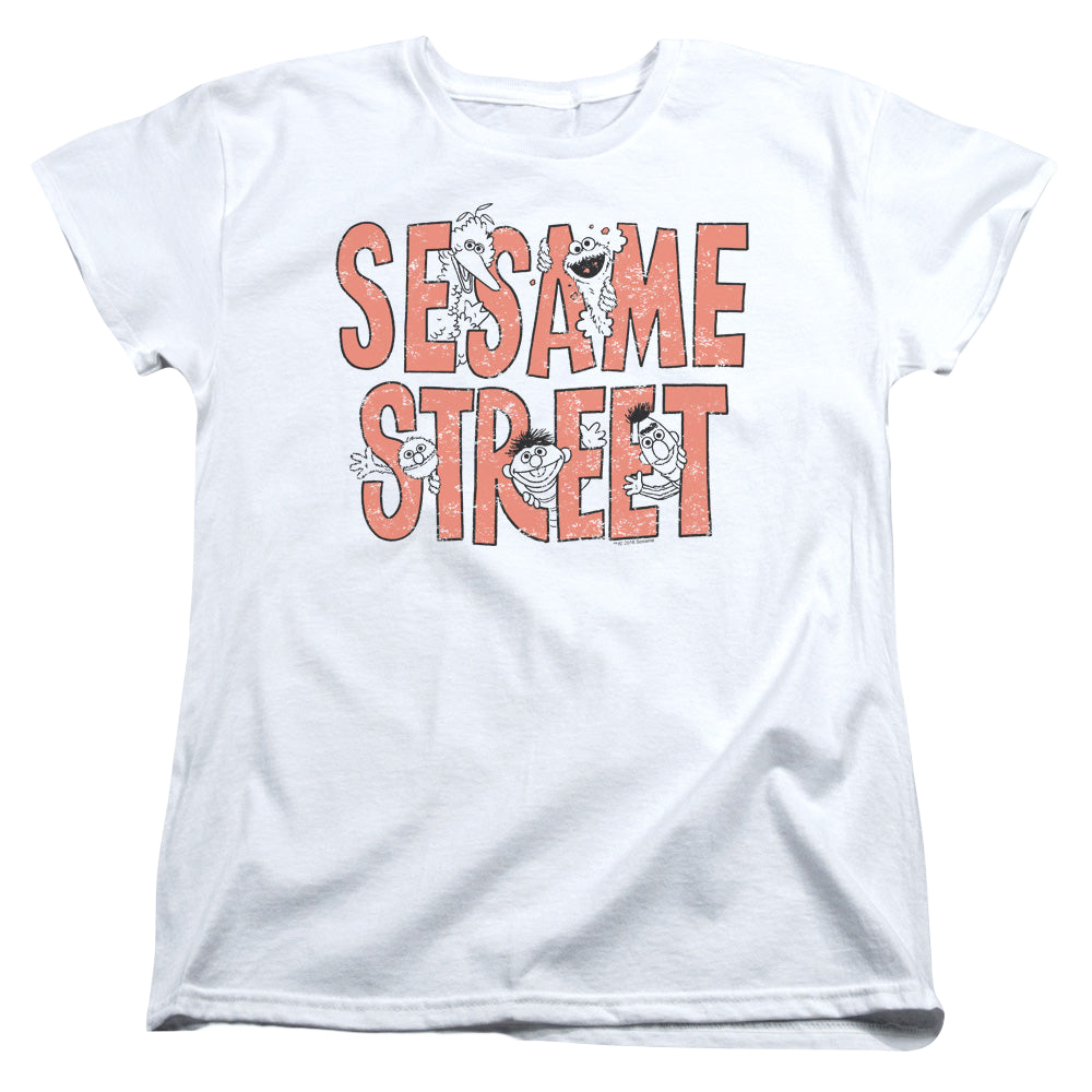 Sesame Street In Letters - Women's T-Shirt Women's T-Shirt Sesame Street