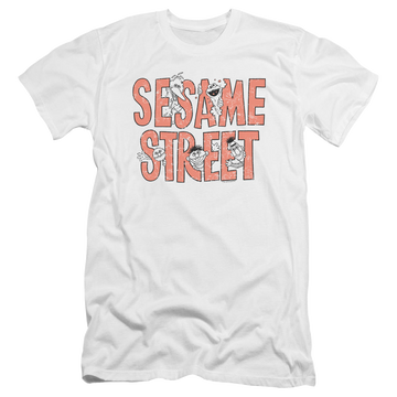 Sesame Street In Letters - Men's Premium Slim Fit T-Shirt Men's Premium Slim Fit T-Shirt Sesame Street