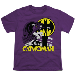 Catwoman Rooftop Cat - Youth T-Shirt Youth T-Shirt (Ages 8-12) Catwoman