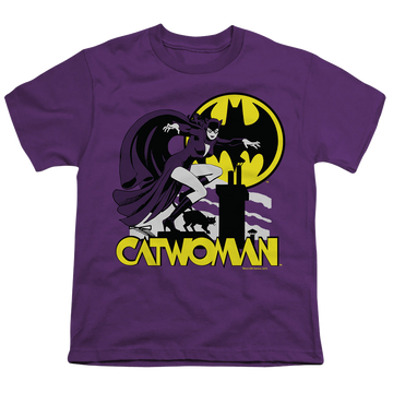 Catwoman Rooftop Cat - Youth T-Shirt Youth T-Shirt (Ages 8-12) Catwoman