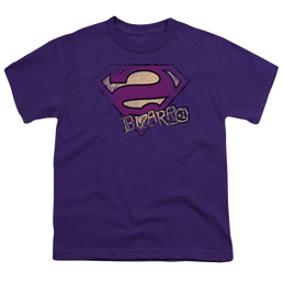 Superman Bizarro Logo Distressed - Youth T-Shirt Youth T-Shirt (Ages 8-12) Superman