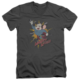 Mighty Mouse Break Through - Men's V-Neck T-Shirt Men's V-Neck T-Shirt Mighty Mouse