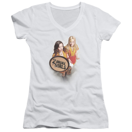 2 Broke Girls Tips Really - Juniors V-Neck T-Shirt Juniors V-Neck T-Shirt 2 Broke Girls
