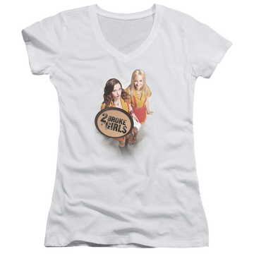 2 Broke Girls Tips Really - Juniors V-Neck T-Shirt Juniors V-Neck T-Shirt 2 Broke Girls