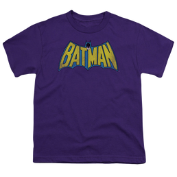 DC Batman Classic Batman Logo Distressed - Youth T-Shirt Youth T-Shirt (Ages 8-12) DC Batman