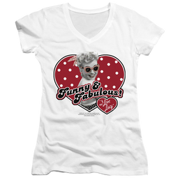 I Love Lucy Funny & Fabulous - Juniors V-Neck T-Shirt Juniors V-Neck T-Shirt I Love Lucy