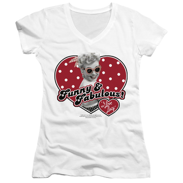 I Love Lucy Funny & Fabulous - Juniors V-Neck T-Shirt Juniors V-Neck T-Shirt I Love Lucy