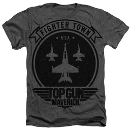 Top Gun Maverick Fighter Town Usa Sub - Men's All-Over Heather T-Shirt Men's All-Over Heather T-Shirt Top Gun Maverick