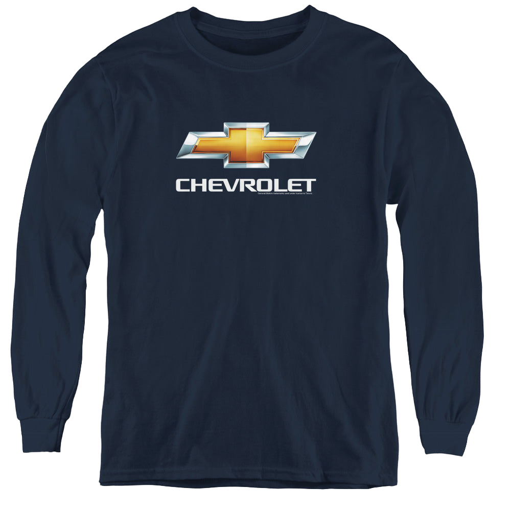 Chevrolet Chevy Bowtie Stacked - Youth Long Sleeve T-Shirt Youth Long Sleeve T-Shirt Chevrolet
