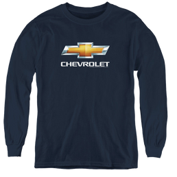 Chevrolet Chevy Bowtie Stacked - Youth Long Sleeve T-Shirt Youth Long Sleeve T-Shirt Chevrolet
