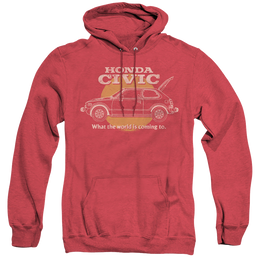 Honda Civic Coming World - Heather Pullover Hoodie Heather Pullover Hoodie Honda