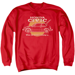 Honda Civic Coming World - Men's Crewneck Sweatshirt Men's Crewneck Sweatshirt Honda